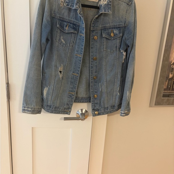 Altar'd State Jackets & Blazers - Altar'd State Blue Distressed Jean Jacket